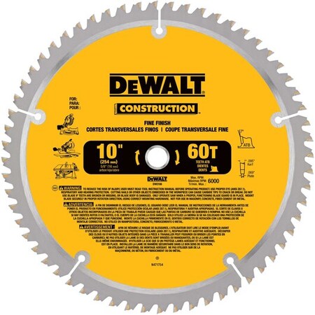 Dewalt 10" Construction Miter/Table Saw Blades DW3106P5